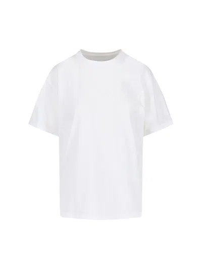 Mm6 Maison Margiela Numeric Logo T-shirt In White