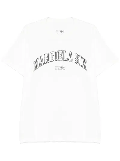 Mm6 Maison Margiela Logo-print T-shirt In Multicolor