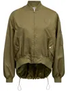 Mm6 Maison Margiela Logo-print Zip-up Jacket In Green