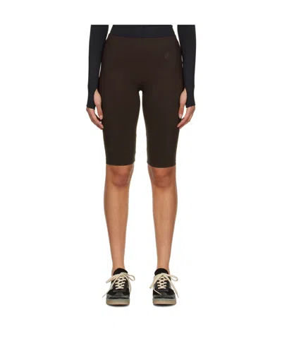 Mm6 Maison Margiela Logo Printed Shorts In Black