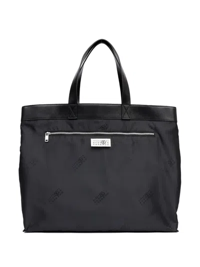 Mm6 Maison Margiela Logo-printed Tote Bag In Black