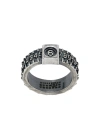Mm6 Maison Margiela Logo Ring In Gray
