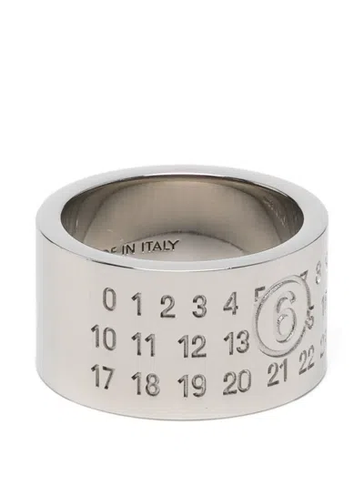 Mm6 Maison Margiela Logo Ring In Multi