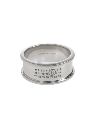 Mm6 Maison Margiela Logo Ring In Neutral