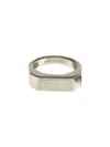 Shop Mm6 Maison Margiela Logo Ring In Silver