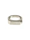 Shop Mm6 Maison Margiela Logo Ring In Silver