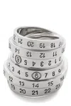 Mm6 Maison Margiela Numeric Ring In Silver