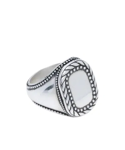 Mm6 Maison Margiela Burnished-effect Signet Ring In Metallic