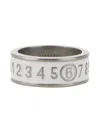 Mm6 Maison Margiela Numeric Engraved Ring In White