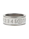Mm6 Maison Margiela Numeric Engraved Ring In White
