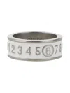 Mm6 Maison Margiela Numeric Engraved Ring In White