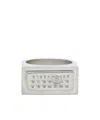 Mm6 Maison Margiela Logo Ring In Metallic