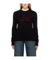 Mm6 Maison Margiela Black Intarsia Sweater In Black