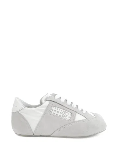 Mm6 Maison Margiela Kids' Logo Sneakers In Gray