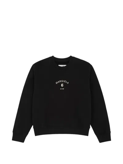 Mm6 Maison Margiela Logo Sweatshirt In Black
