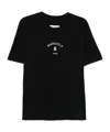 Mm6 Maison Margiela Signature Embroidered Logo Graphic T-shirt In Black