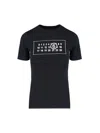 Mm6 Maison Margiela Numbers-motif Cotton T-shirt In Black