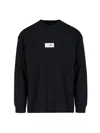 Mm6 Maison Margiela Wool Blend Sweater With Numeric Signature Label In Black