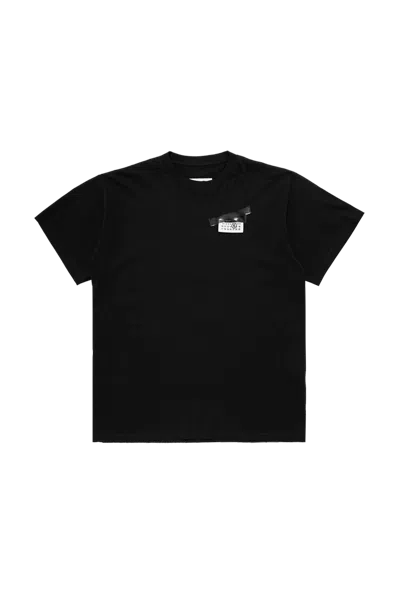 Mm6 Maison Margiela Mm6 By Maison Margiela Oversized T-shirt With Contrasting Pocket Detail In Black