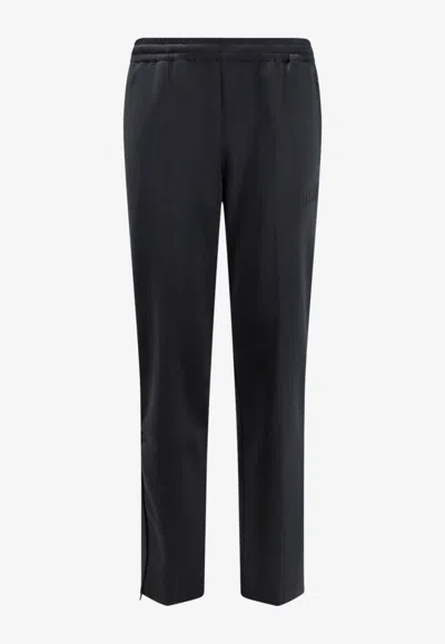 Mm6 Maison Margiela Logo Track Pants In Black