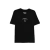Mm6 Maison Margiela Signature Embroidered Logo Graphic T-shirt In Black