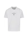 Mm6 Maison Margiela Logo Cotton Crew Neck Short Sleeve T-shirt In White