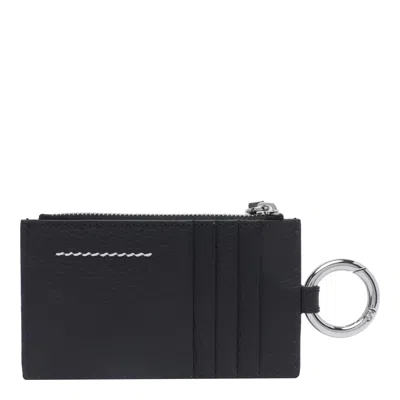 Mm6 Maison Margiela Logo Wallet In Black