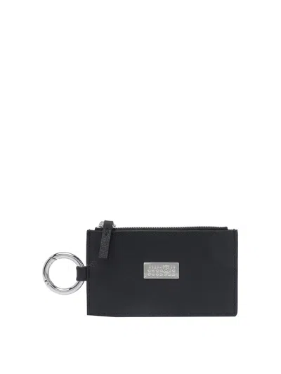 Mm6 Maison Margiela Logo Wallet In Black