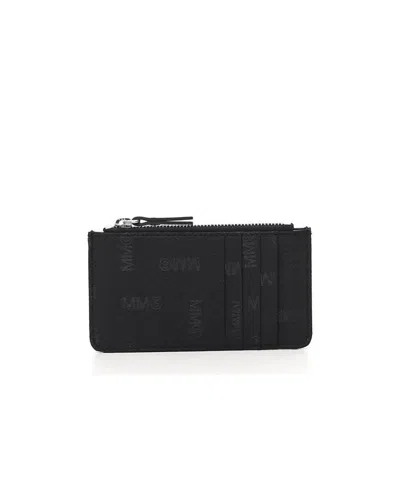 Mm6 Maison Margiela Logo Zipped Cardholder Wallet