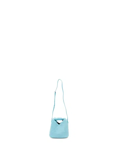 Mm6 Maison Margiela Kids' Logo-debossed Shoulder Bag In Blue