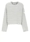 Mm6 Maison Margiela Logoed Sweater In Gray