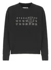 Mm6 Maison Margiela Logoed Sweatshirt In Black