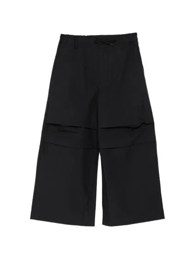 Mm6 Maison Margiela Kids' Logo-embroidered Trousers In Black