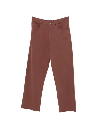 Mm6 Maison Margiela Logo-embroidered Wide-leg Trousers In Multi
