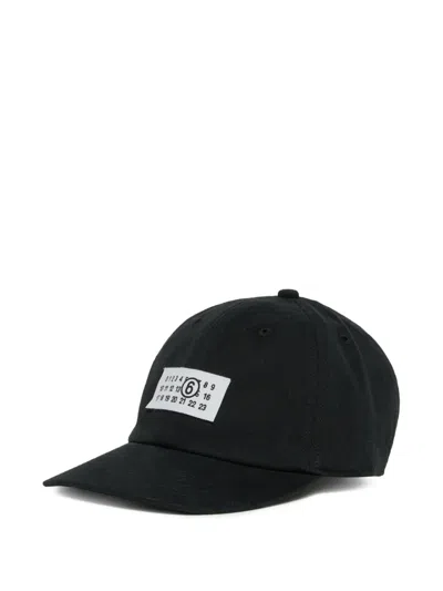 Mm6 Maison Margiela Kids' Logo-patch Baseball Cap In Black