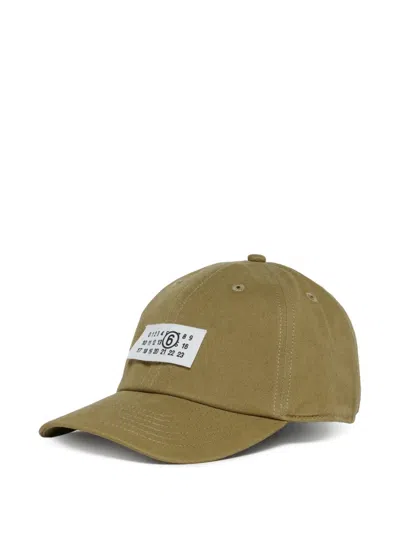 Mm6 Maison Margiela Kids' Logo-patch Baseball Cap In Green