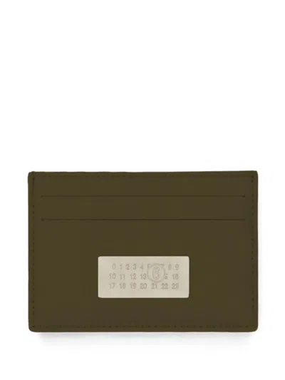 Mm6 Maison Margiela Logo-patch Card Holder In Green