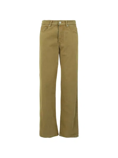 Mm6 Maison Margiela Logo-patch Jeans In Green