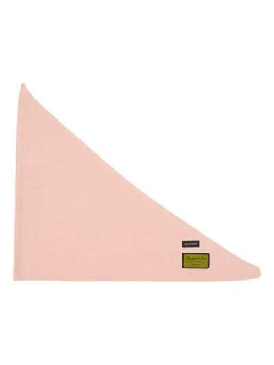 Mm6 Maison Margiela Logo-patch Scarf In Pink