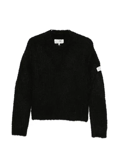 Mm6 Maison Margiela Logo-patch Sweater In Schwarz