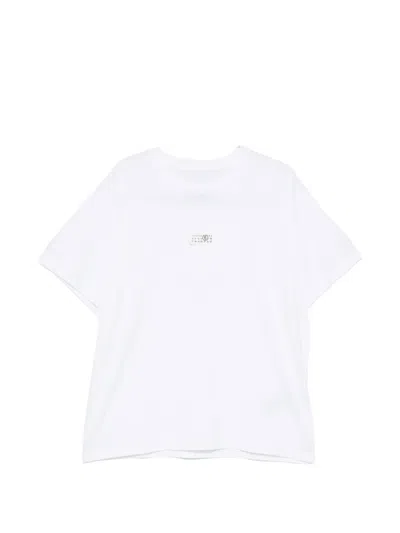 Mm6 Maison Margiela Logo-patch T-shirt In White
