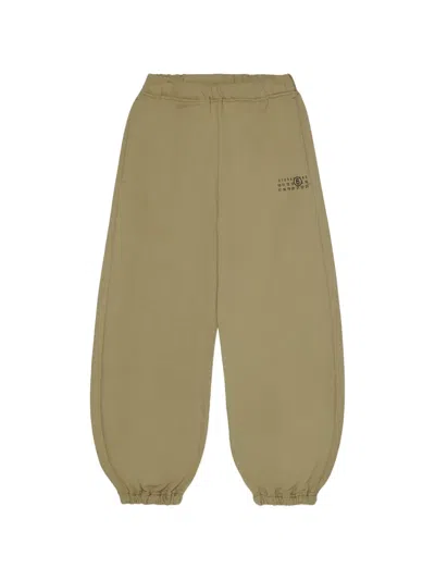 Mm6 Maison Margiela Kids' Logo-print Track Pants In Green