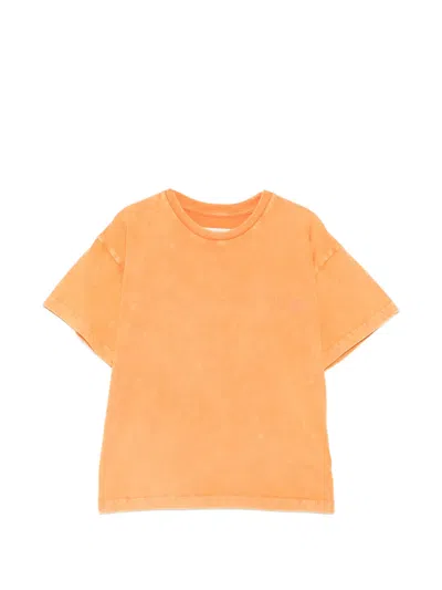 Mm6 Maison Margiela Kids' Logo-print T-shirt In Orange