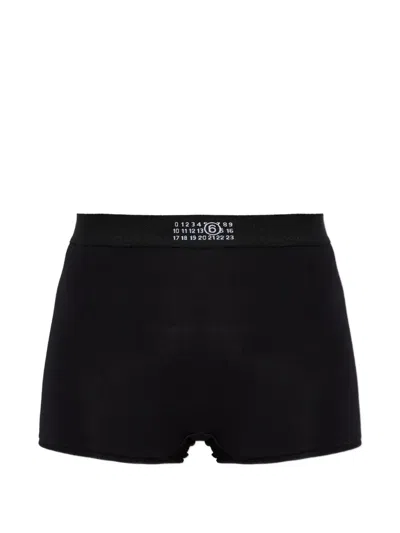 Mm6 Maison Margiela Logo-waistband Boxer Shorts In Black