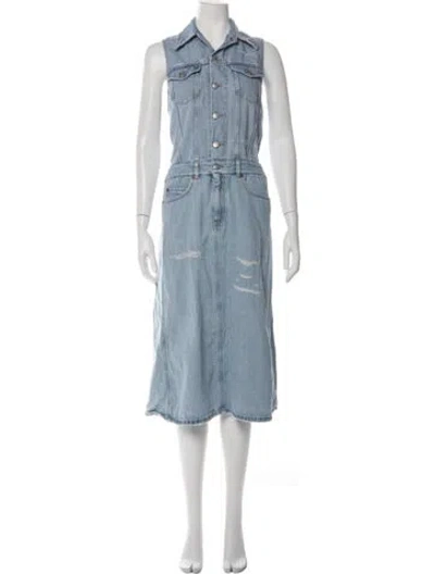 Pre-owned Mm6 Maison Margiela Long Dress In Blue