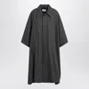 Mm6 Maison Margiela Grey Coat With Wool Trim In Gray