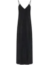 Mm6 Maison Margiela Mm6 By Maison Margiela Three Way Silk Dress With Deep V-neckline In Black