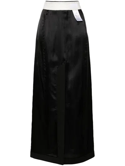 Mm6 Maison Margiela Numbers Motif-patch Skirt In Black