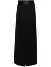 Mm6 Maison Margiela Long Skirt With Adjustable Back Strap In Black