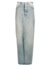 Mm6 Maison Margiela Mm6 By Maison Margiela Long Cotton Denim Skirt With Front